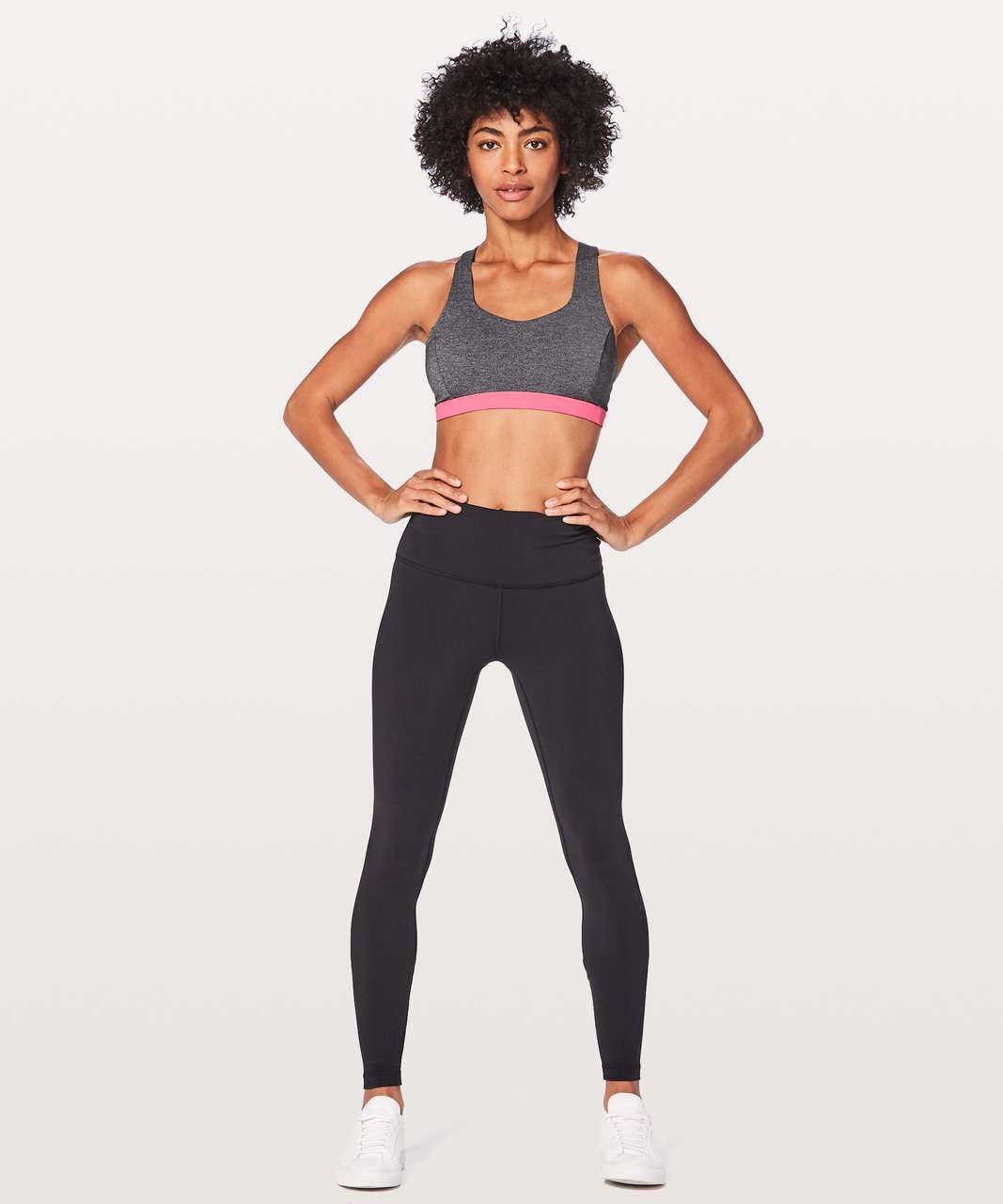 Lululemon Free To Be Serene Bra - Heathered Black / Flash Light Tone