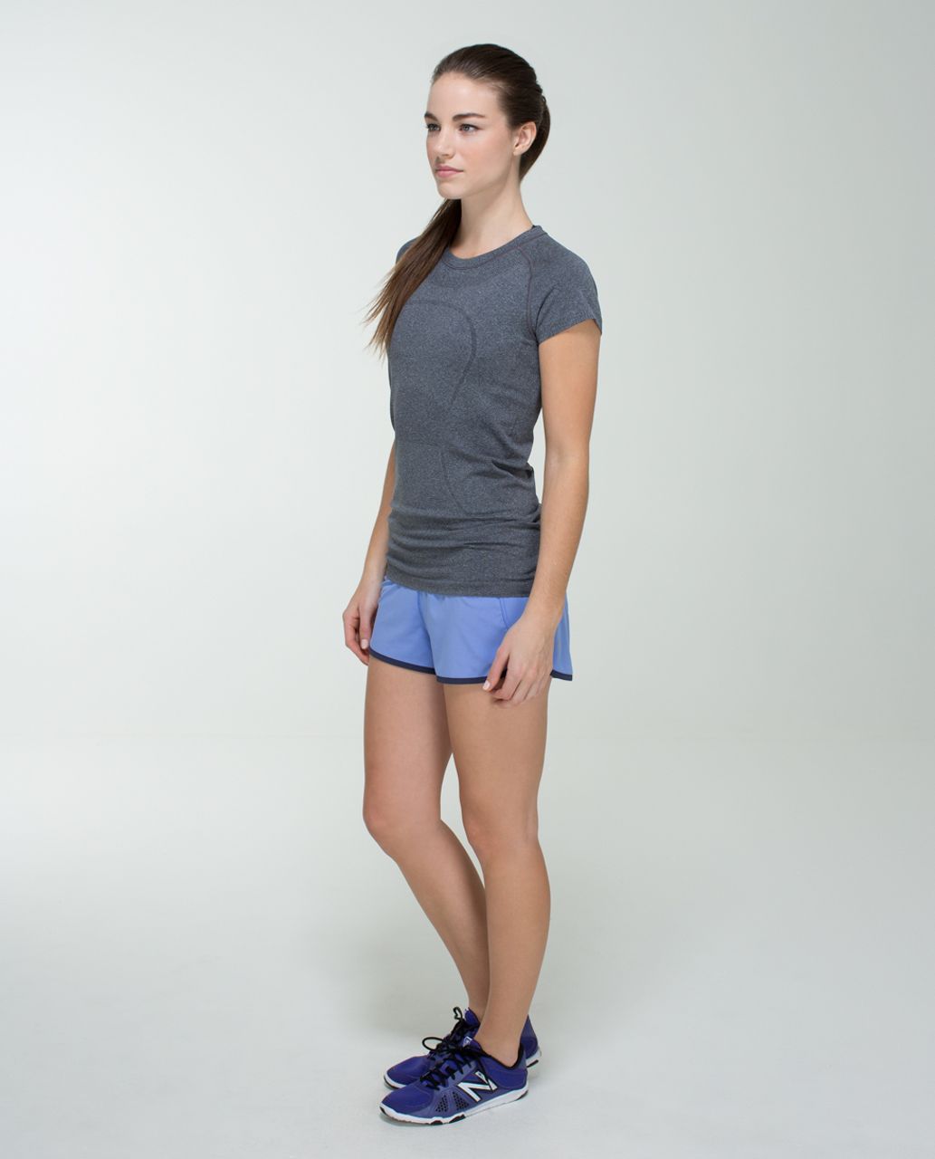 Lululemon Run:  Speed Short *4-way Stretch - Lullaby / Quilt Spring 14-22 / Cadet Blue