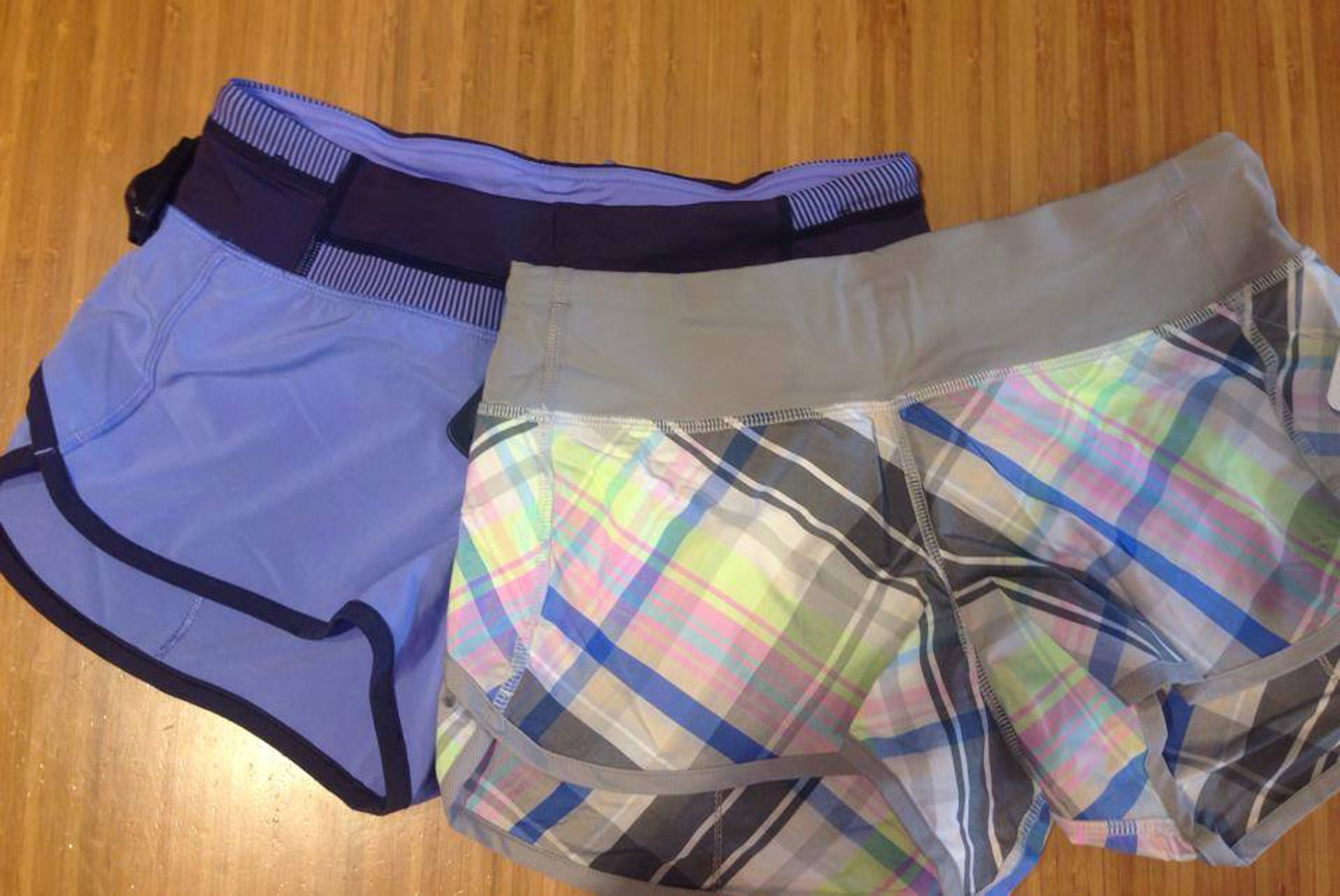 Lululemon Run:  Speed Short *4-way Stretch - Lullaby / Quilt Spring 14-22 / Cadet Blue