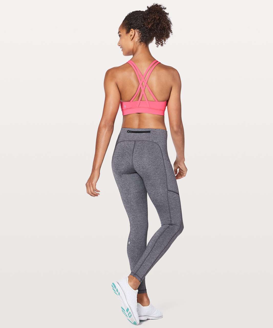 Lululemon 8 Run In A Flash Sports Bra Apex Mini Hyper Stripe Blue Yoga Mesh