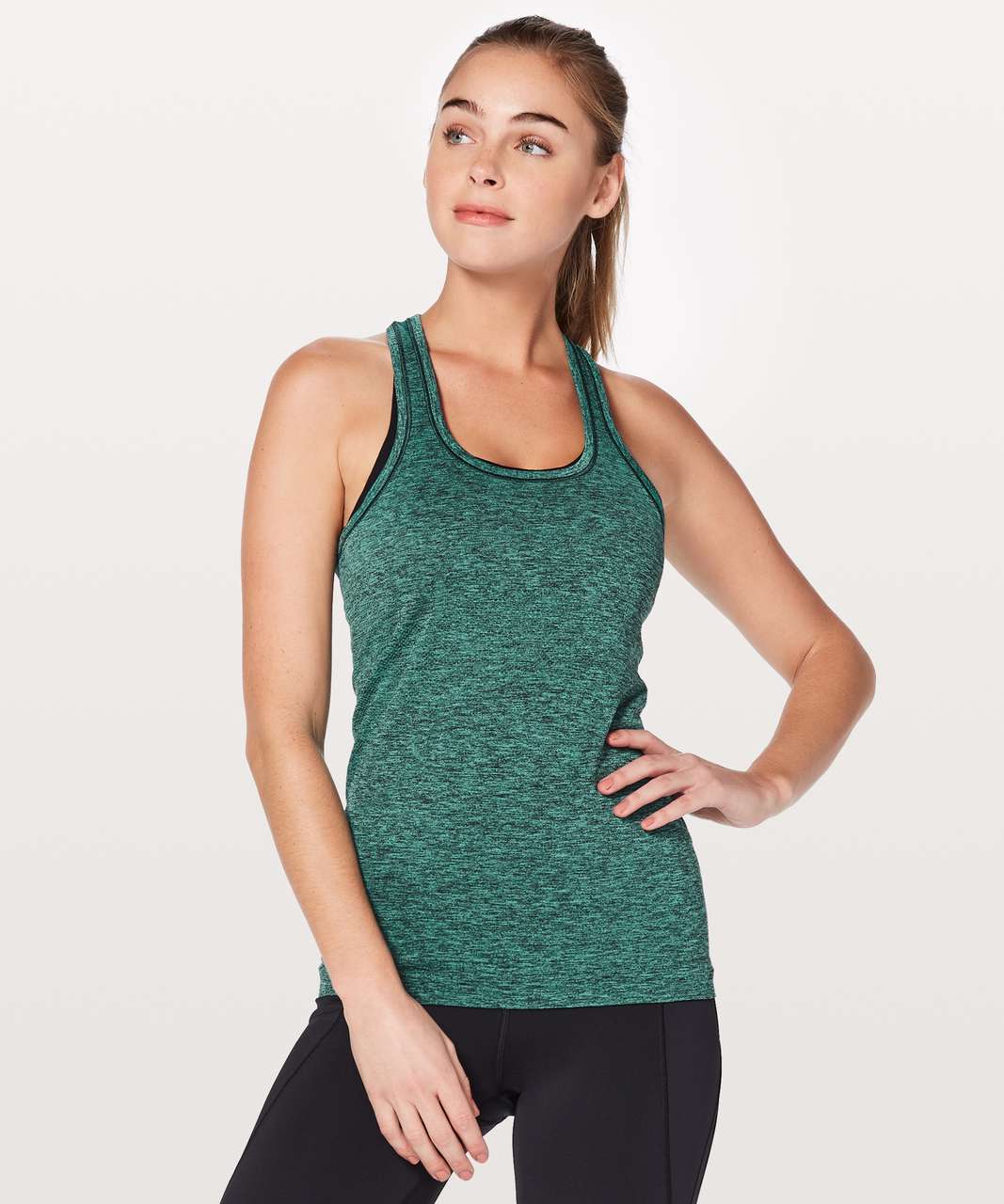 Lululemon Swiftly Tech Racerback - Eucalyptus / Black