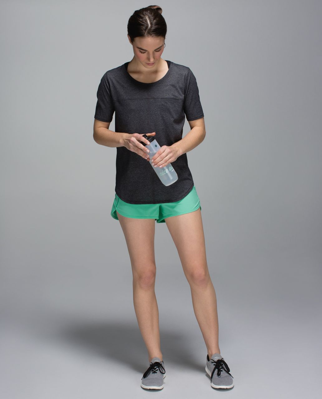 Lululemon Run:  Speed Short *4-way Stretch - Menthol / Brush Strokes Harbor Blue Menthol