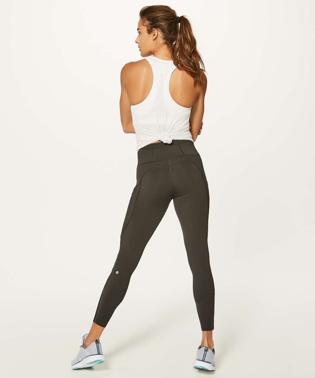 Lululemon Fast & Free 7/8 Tight II *Nulux 25" - Dark Olive (First Release)
