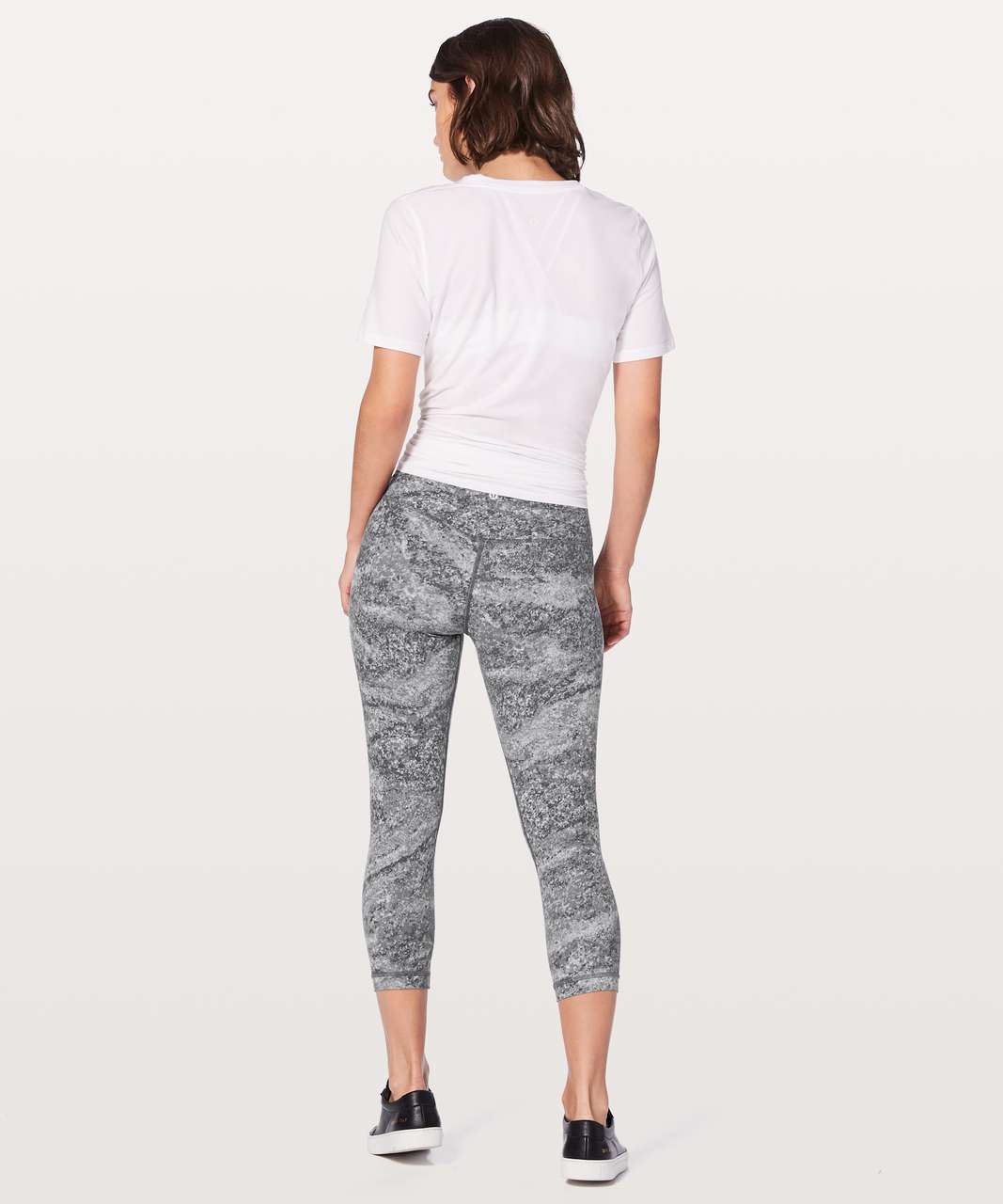 Lululemon Align Crop 21” In Luminesce Splatter Ice Grey Black Leggings Gray  Size 4 - $46 (47% Off Retail) - From Ellen