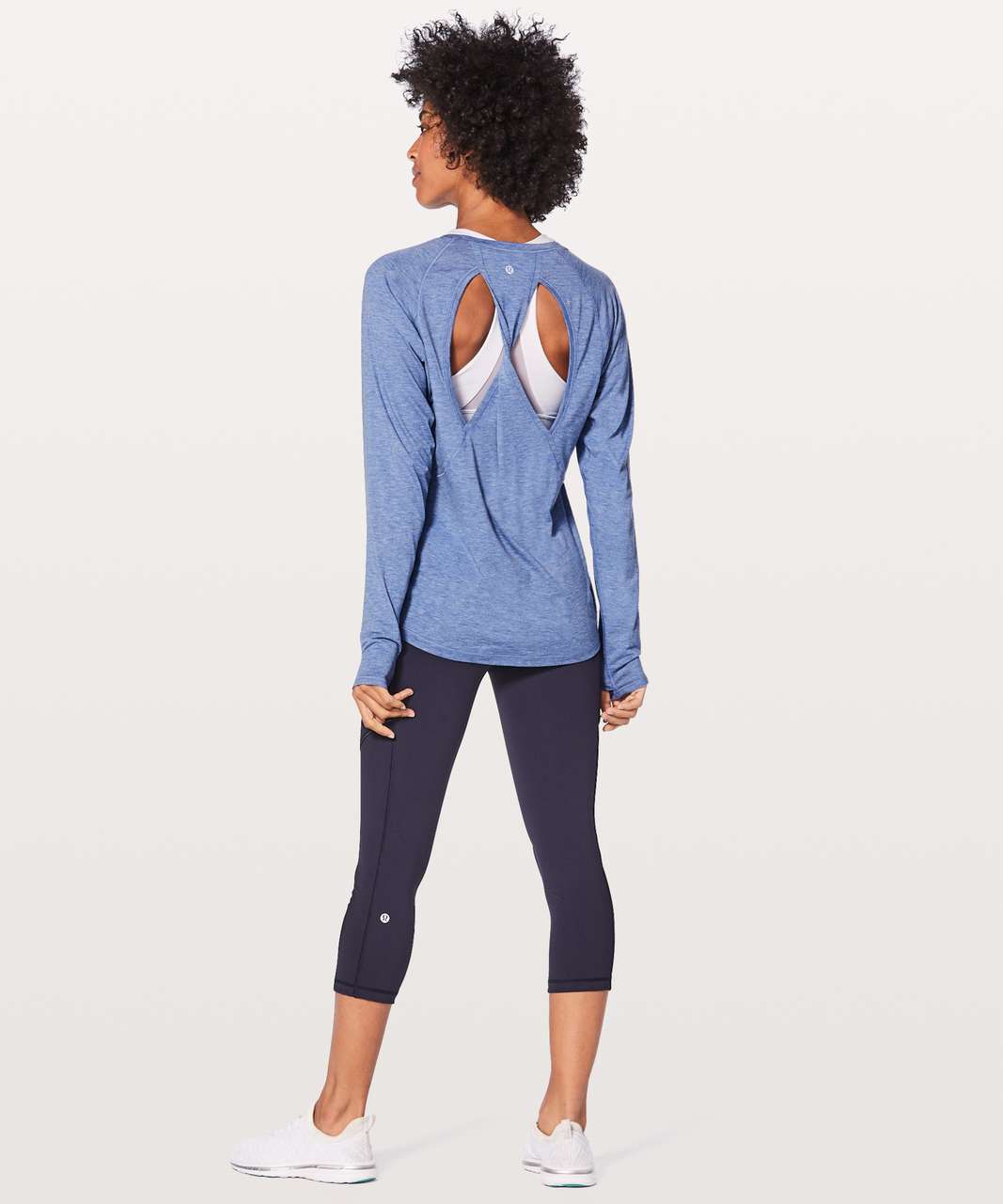 Lululemon Stop Drop & Squat Long Sleeve - Heathered Blazer Blue