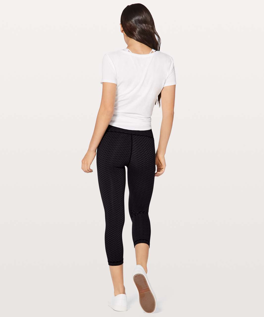 Lululemon Wunder Under Crop (Hi-Rise) 21" - Score Jacquard Black Luna