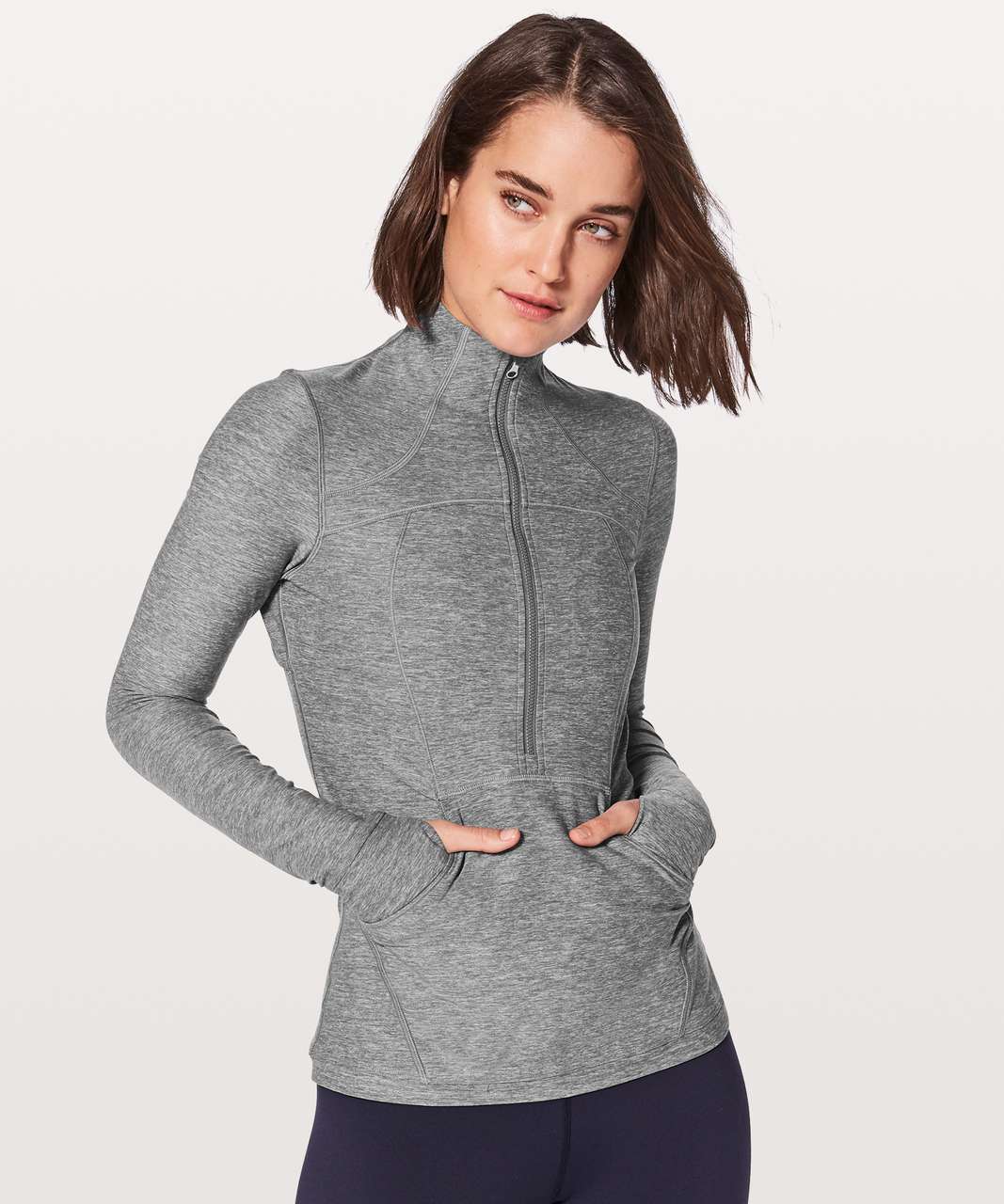 Lululemon Define Jacket - Heathered Herringbone Heathered Black Black  (First Release) - lulu fanatics