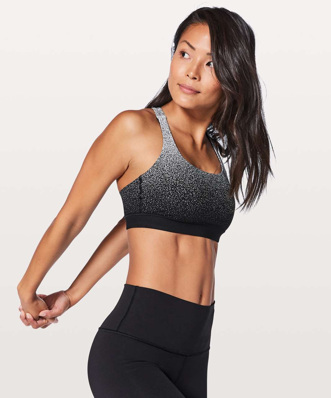 Lululemon Energy Bra Ombre Speckle Stop Jacquard EB Black Thermal Red Sz 10  - $39 - From Jessi