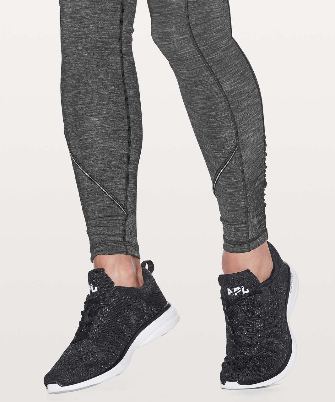 Lululemon Rain-On Train-On Tight - Heathered Black - lulu fanatics