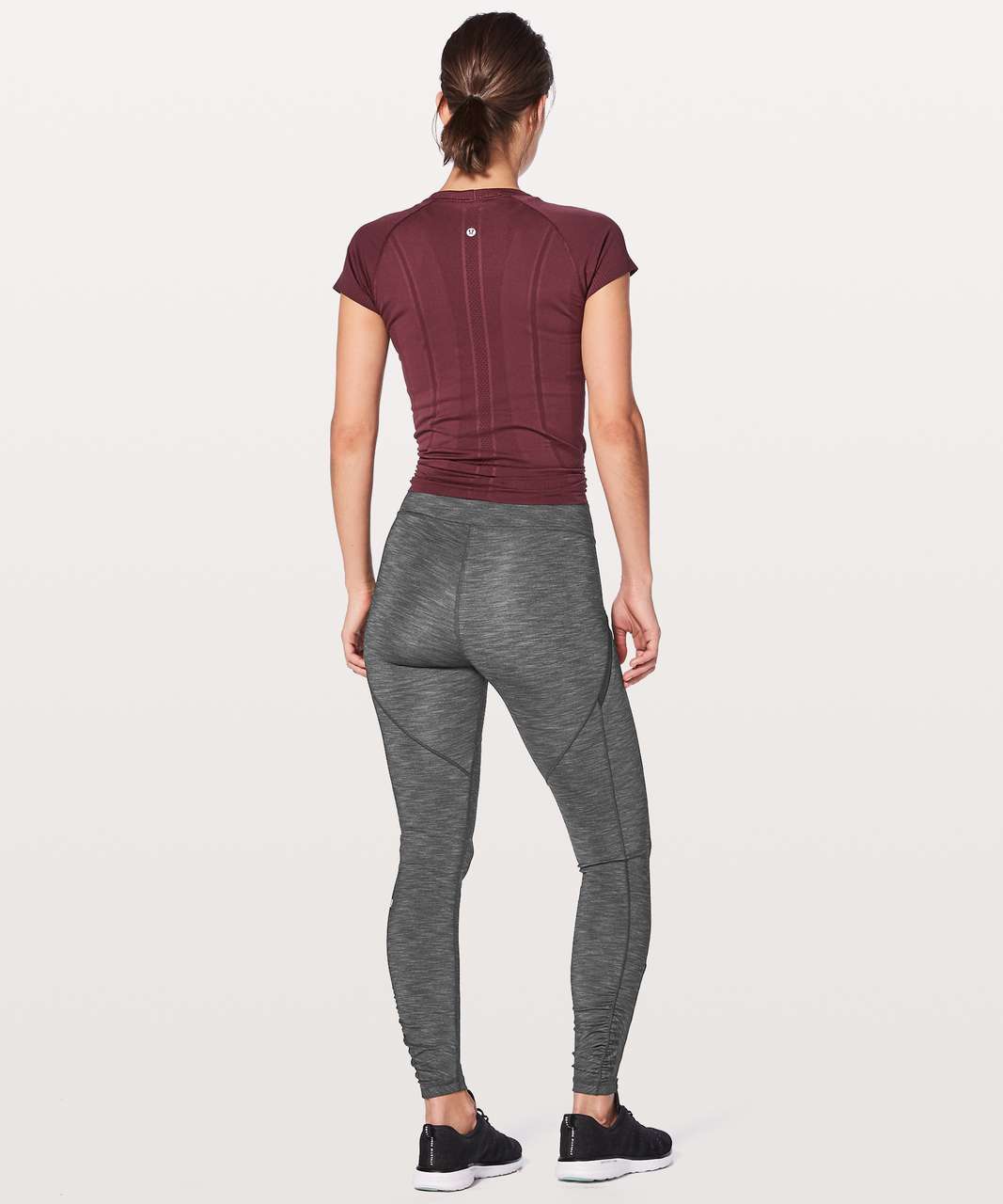 Lululemon Rain-On Train-On Tight - Heathered Black