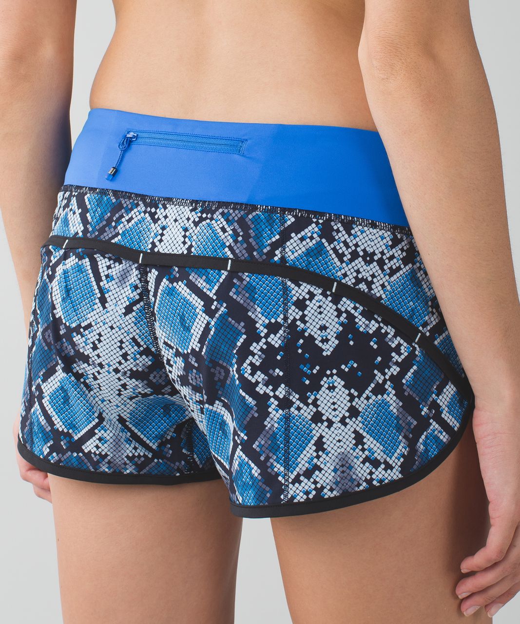 Lululemon Run:  Speed Short *4-way Stretch - Mini Ziggy Snake Caspian Blue Pipe Dream Blue / Pipe Dream Blue / Caspian Blue