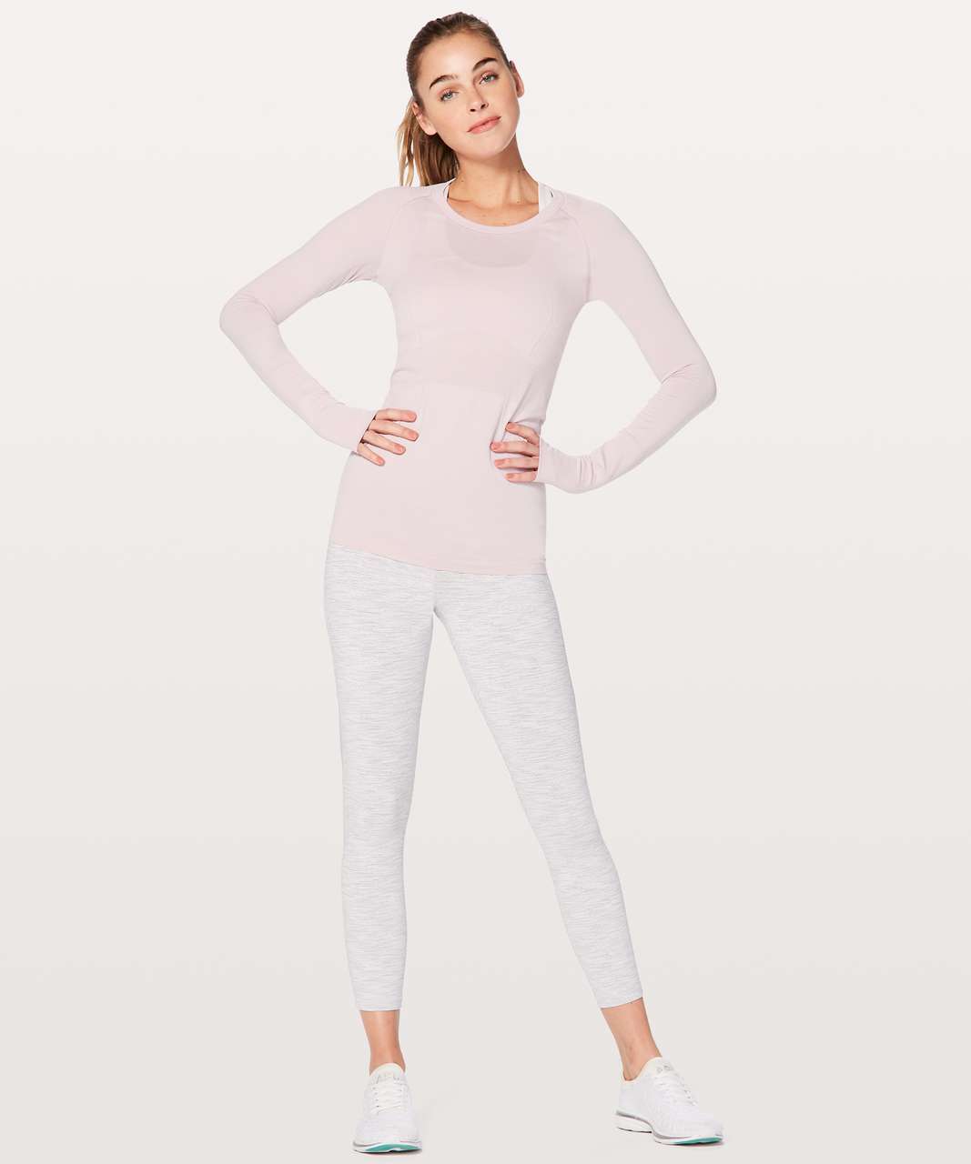 Lululemon Swiftly Tech Long Sleeve Crew - Porcelain Pink