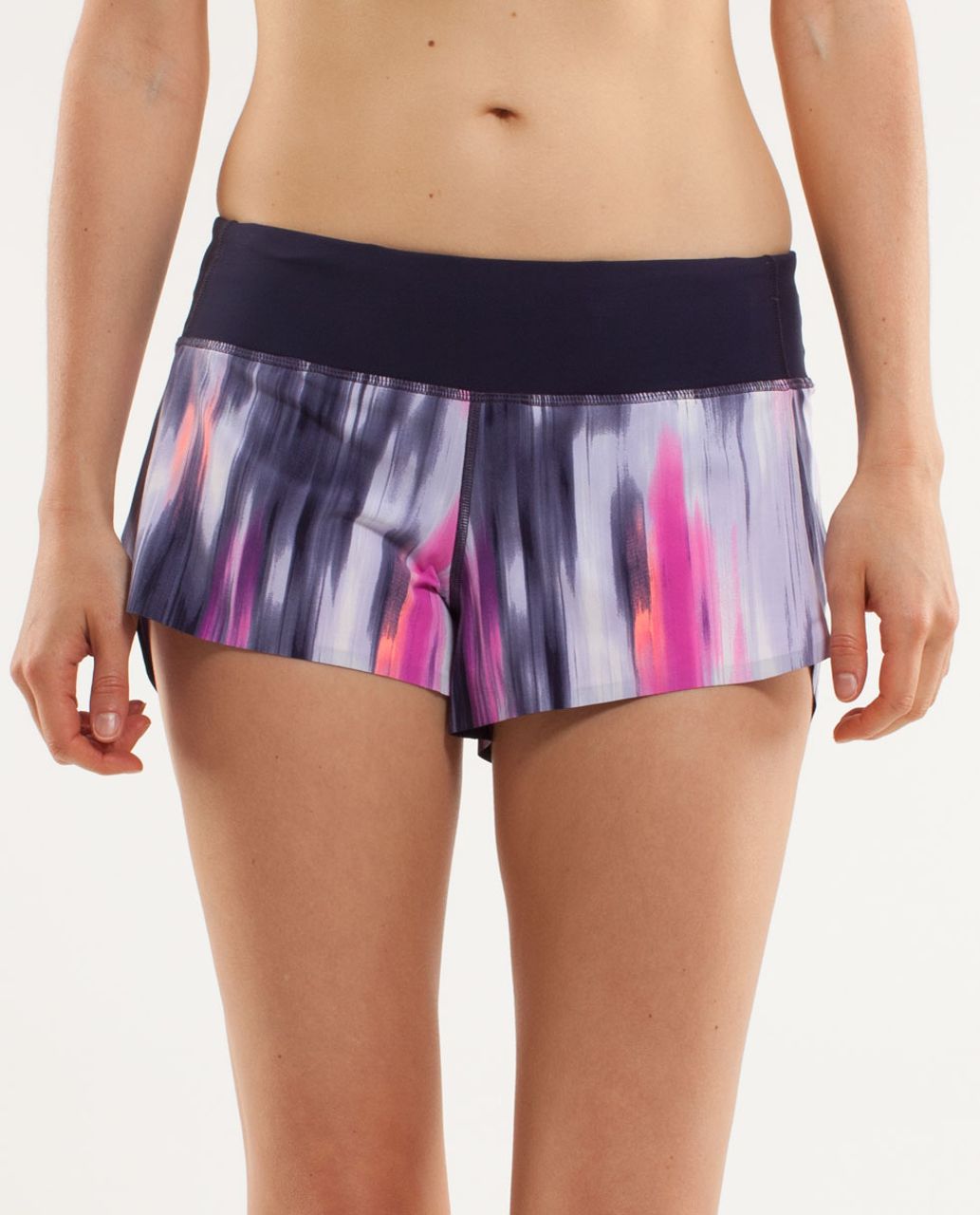 Lululemon Run:  Speed Short *Naked Seam - Mirage Deep Indigo / Black