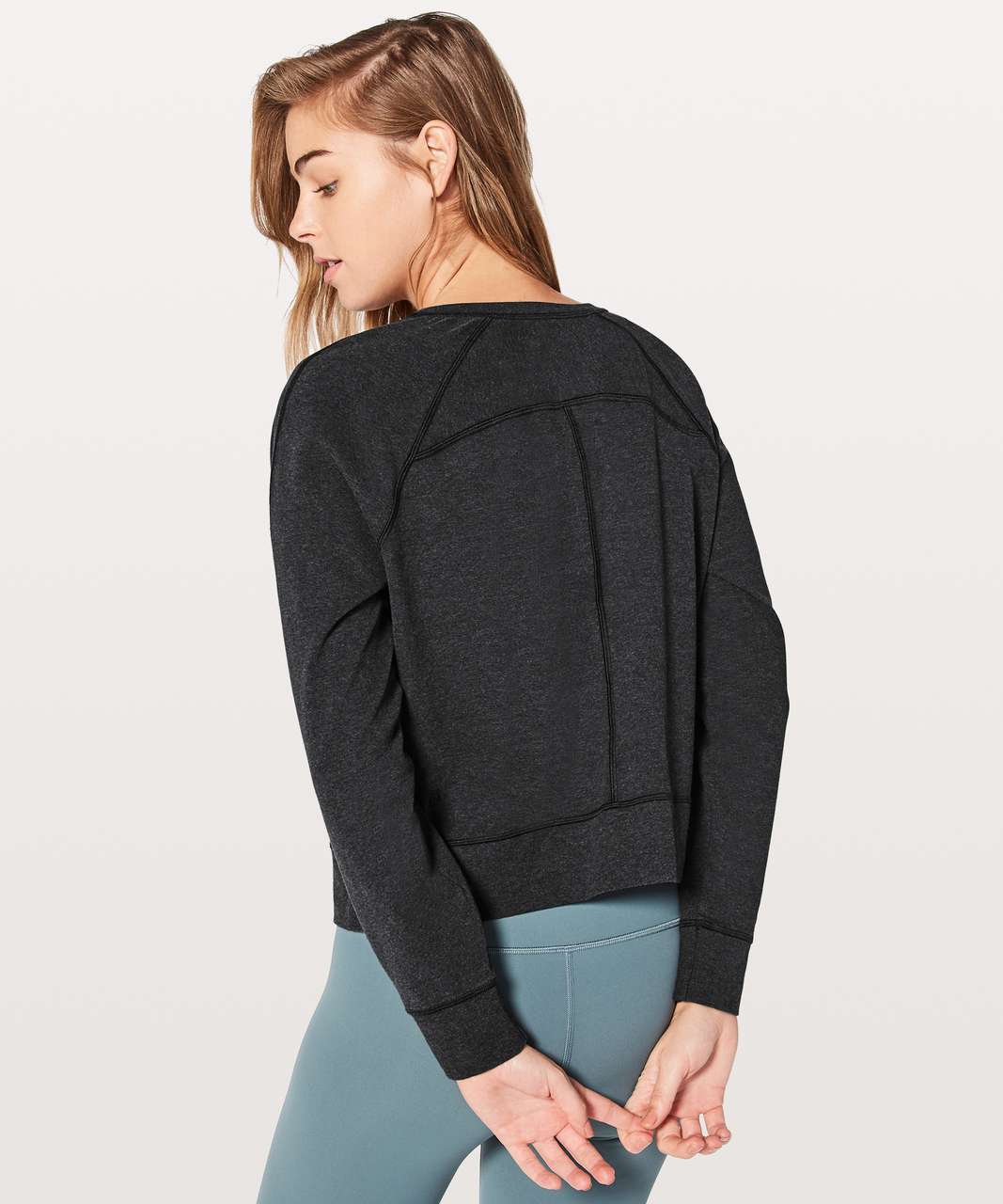 Lululemon Loop Back Crew *Expression - Heathered Black