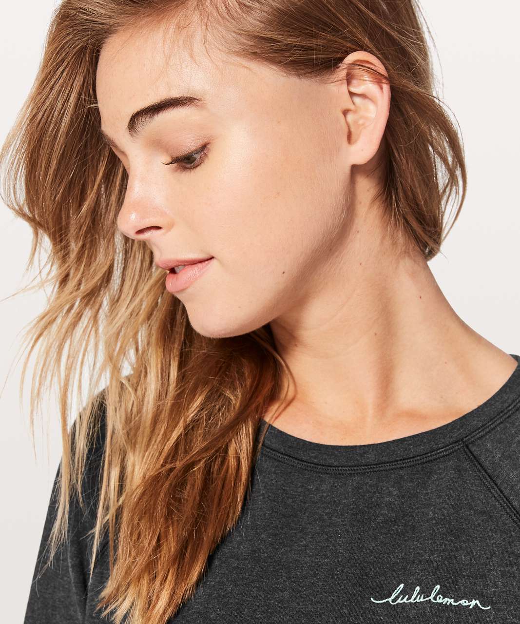 Lululemon Loop Back Crew *Expression - Heathered Black