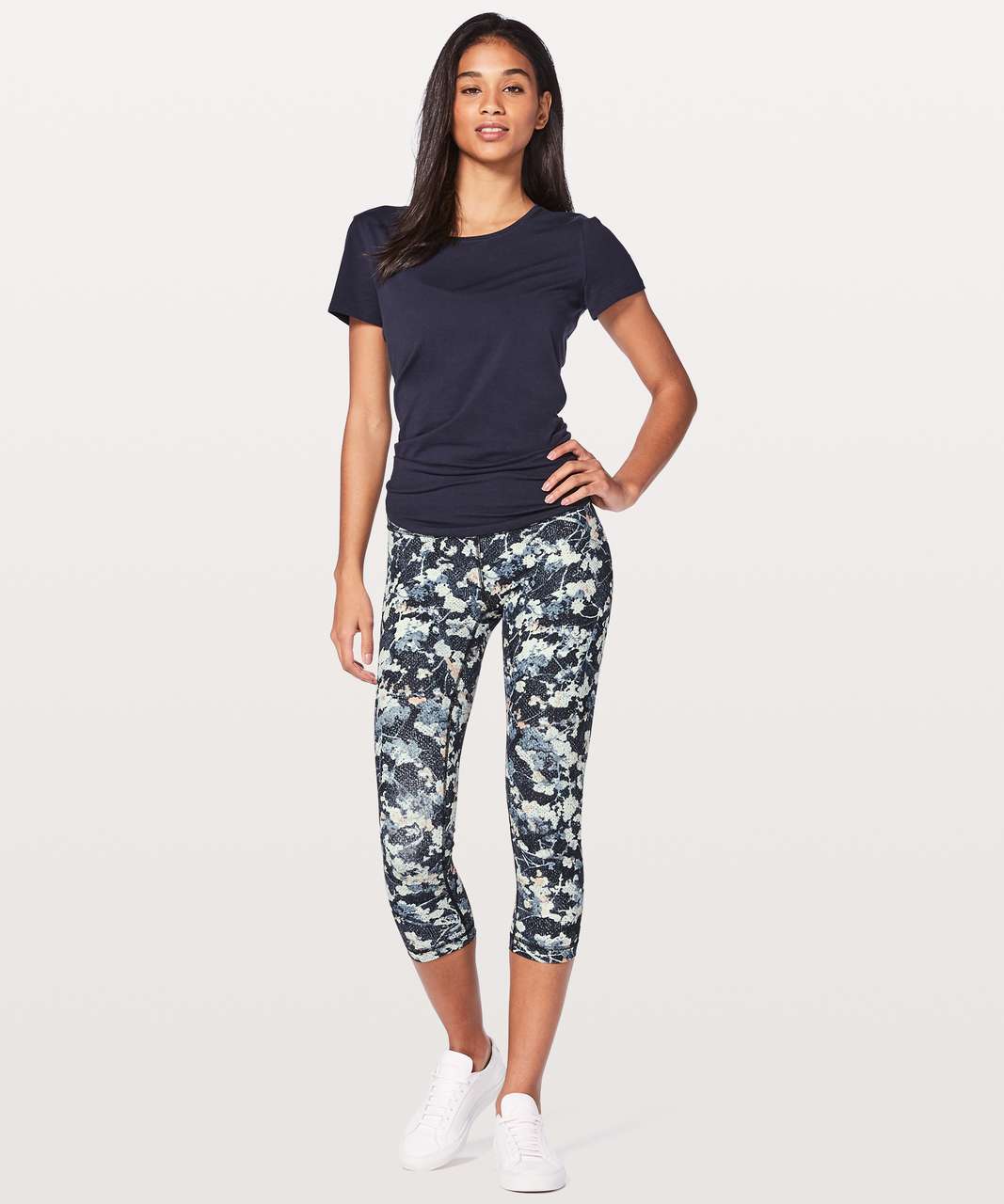 Lululemon Wunder Under Crop (HiRise) 21" Spring Bloom Multi lulu