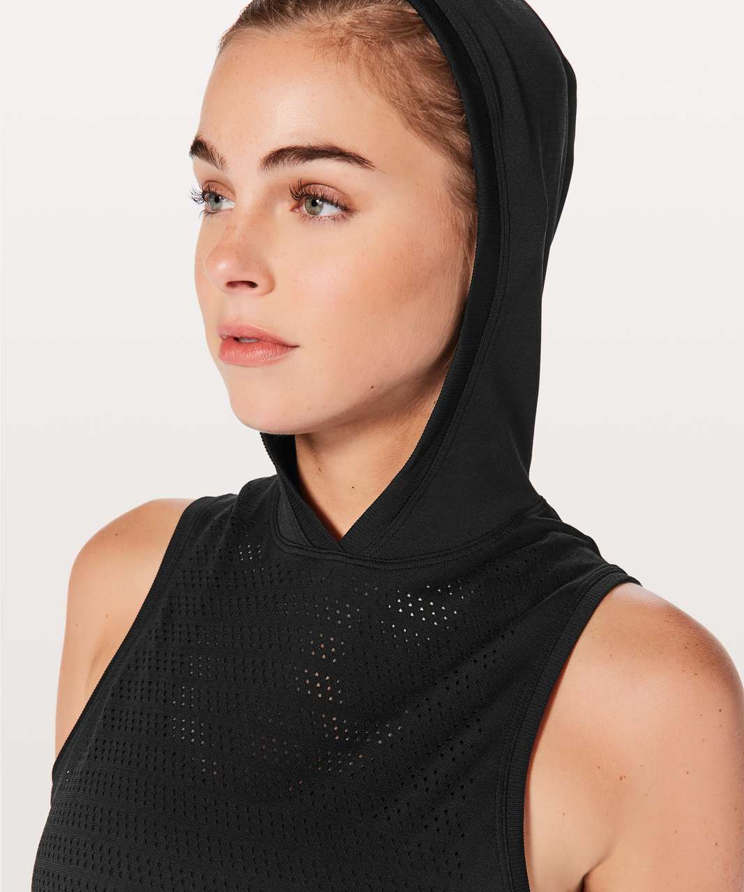 Lululemon Breeze By Hooded Tank Squad - Black / Black