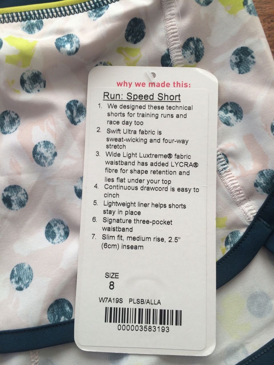 Lululemon Run:  Speed Short *4-way Stretch - Painted Lady Neutral Blush Alberta Lake / Alberta Lake