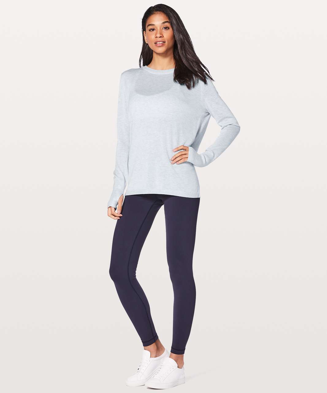 Lululemon Bring It Backbend Sweater - Heathered Alpine White