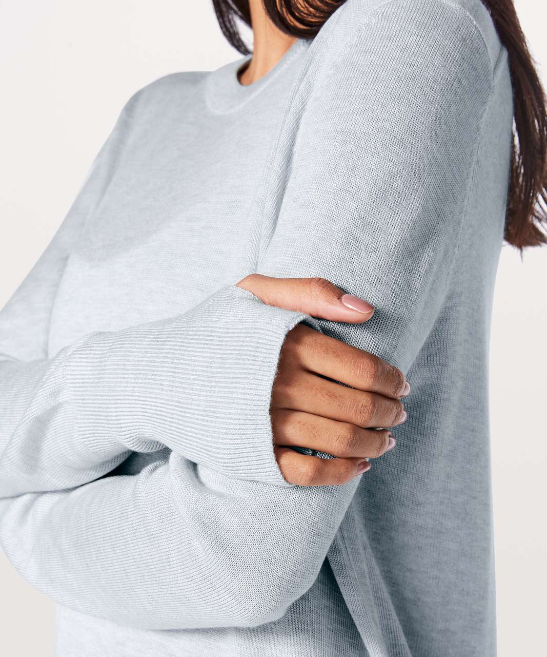 Lululemon Bring It Backbend Sweater - Heathered Alpine White