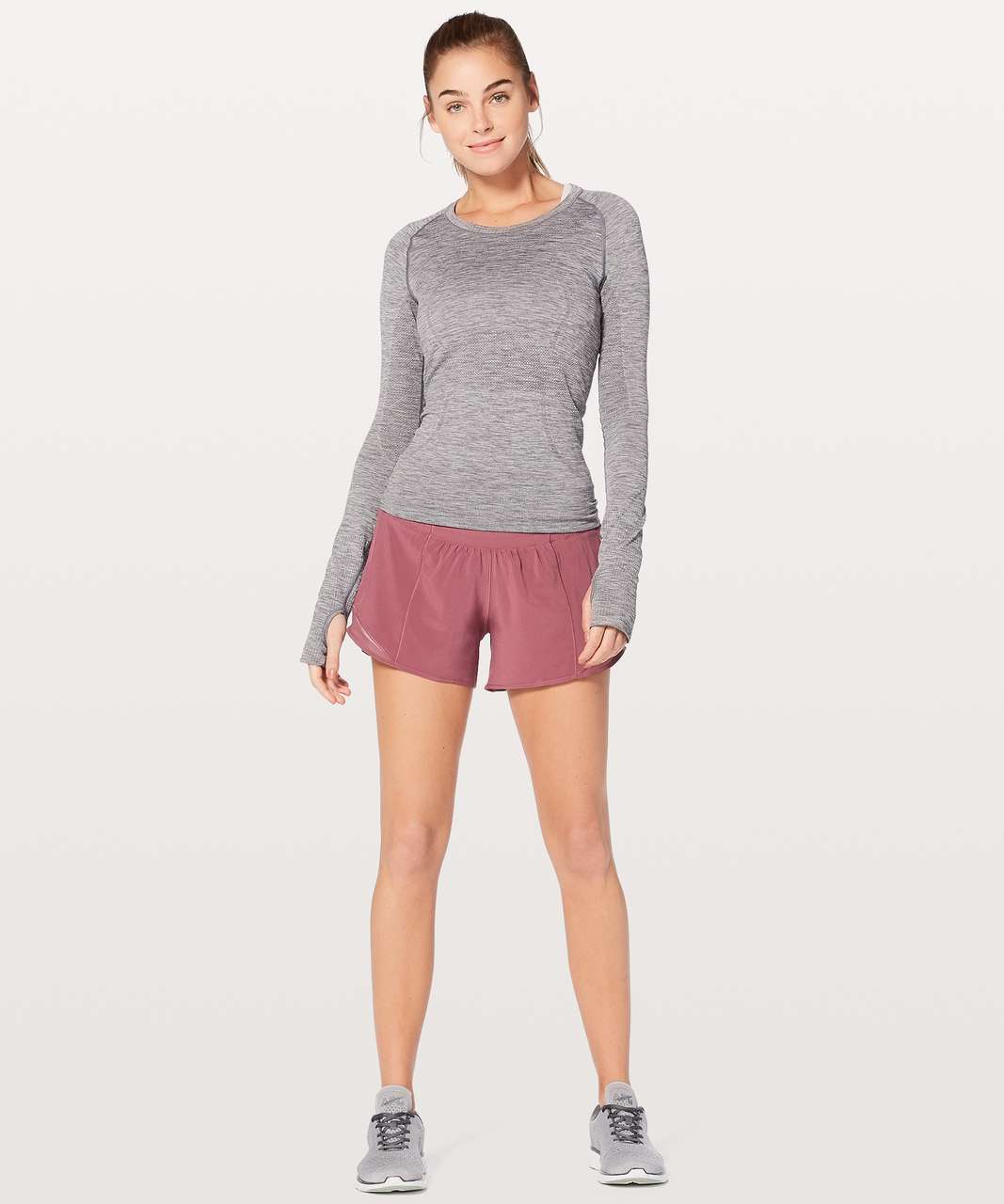 Lululemon Hotty Hot Short II Long 4" - So Merlot