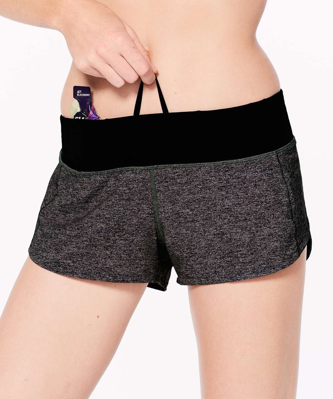 Lululemon Speed Up Short *2.5" - Heather Lux Multi Black / Black (First Release)