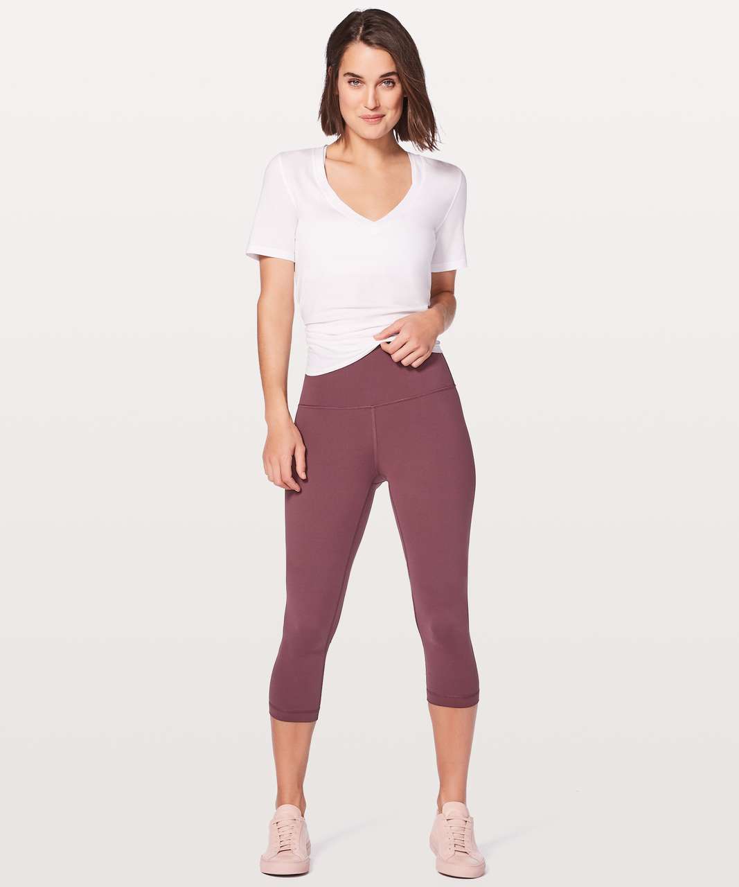 Lululemon Wunder Under Crop (Hi-Rise) 21" - Redwood