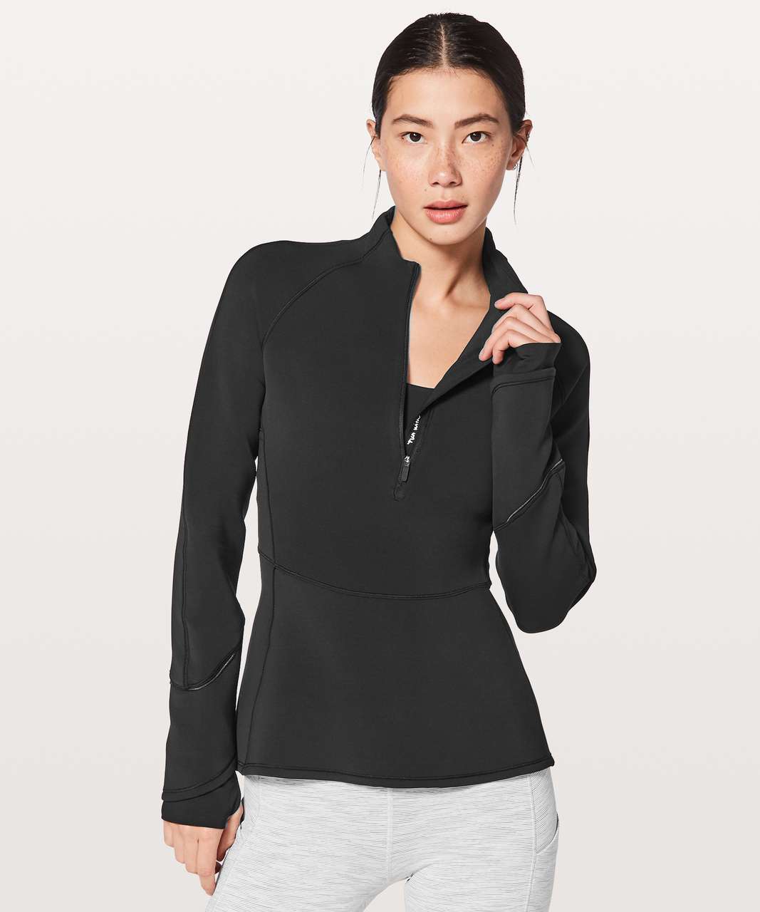 Lululemon Weather Or Not 1/2 Zip - Black - lulu fanatics