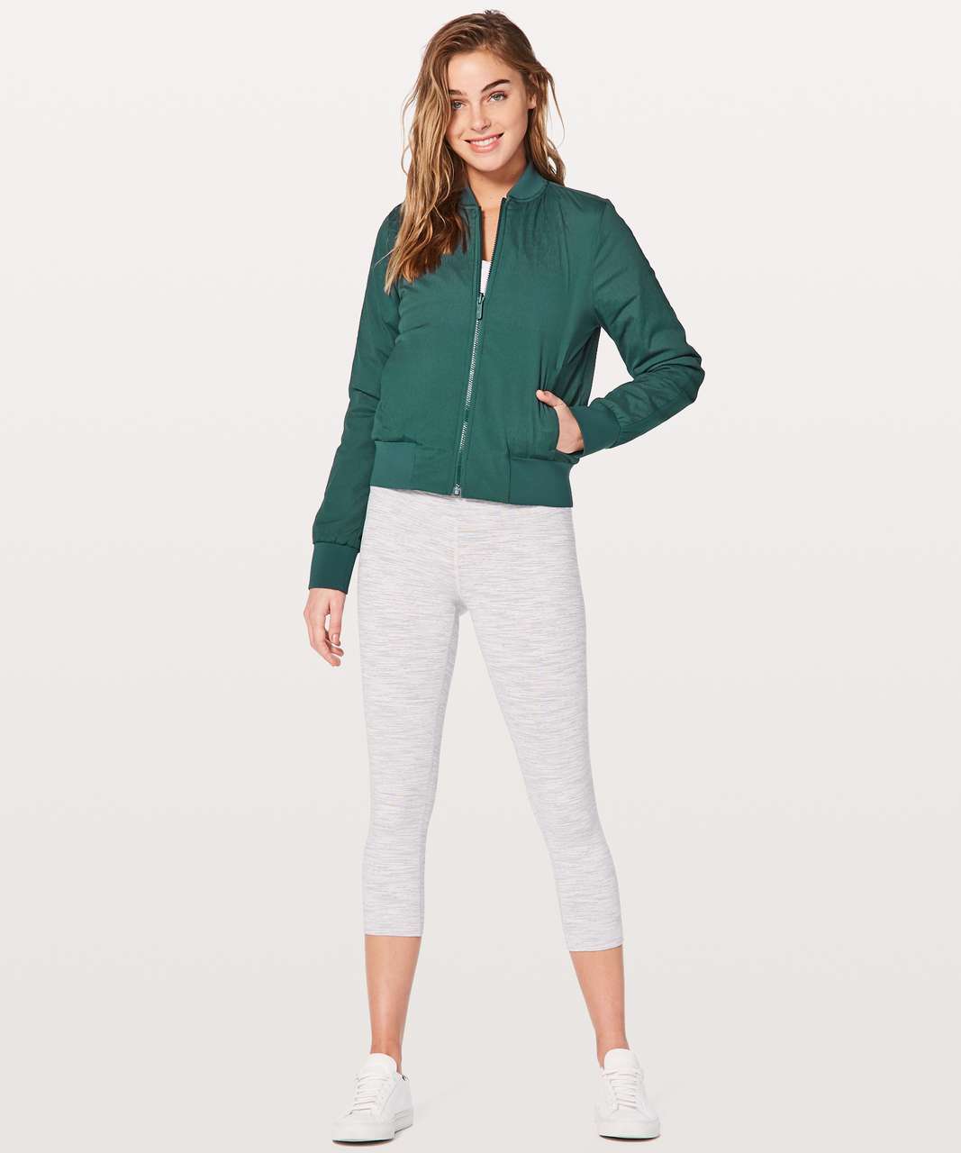 Lululemon Non-Stop Bomber *Reversible - Teal Shadow / Mystic Green