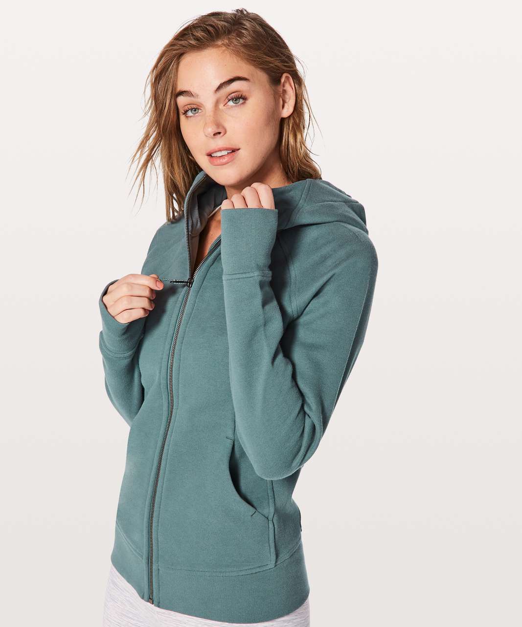 Lululemon Scuba Hoodie Light Cotton Fleece - Mystic Green