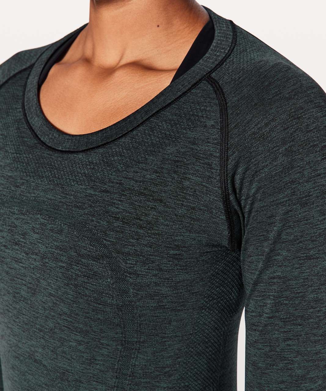 Lululemon Swiftly Tech Long Sleeve Crew - Teal Shadow / Black - lulu  fanatics