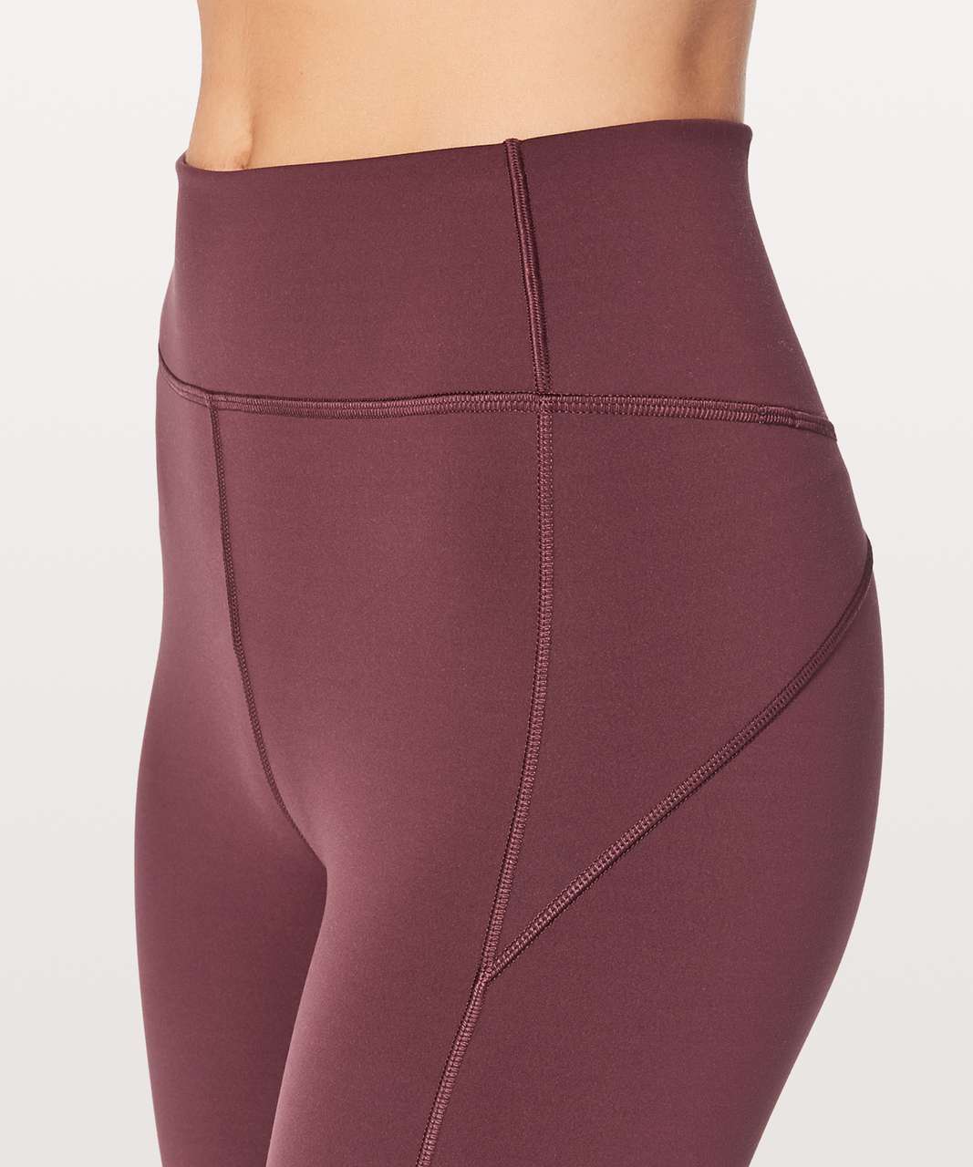 Lululemon In Movement Crop Leggings Everlux 19 Purple Antique Bark Women's  Sz 8