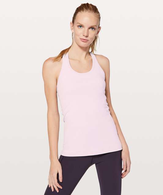 Lululemon Cool Racerback - Static Mist White Black - lulu fanatics