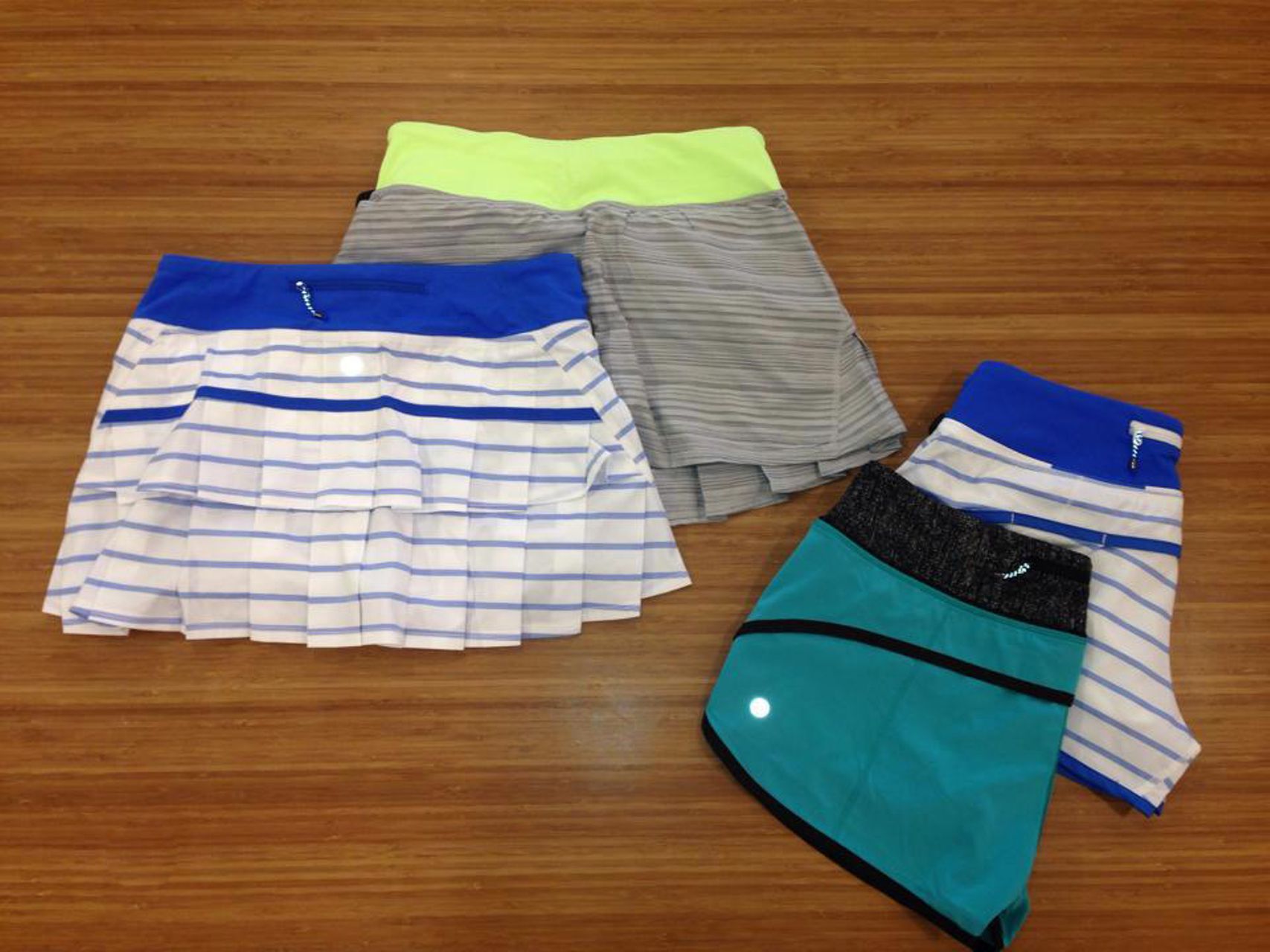 Lululemon Run:  Speed Short *2-way Stretch - Deauville Stripe Pipe Dream Blue White / Pipe Dream Blue