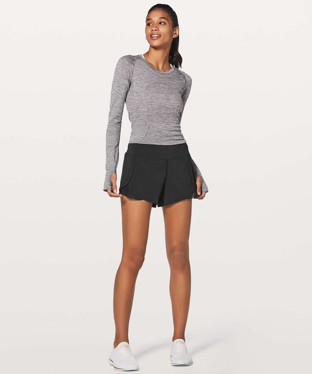 lululemon play off the pleats skirt black