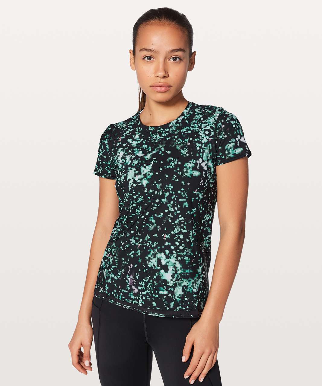 Lululemon Into the Sun Tee - Pixel Haze Multi Black / Black