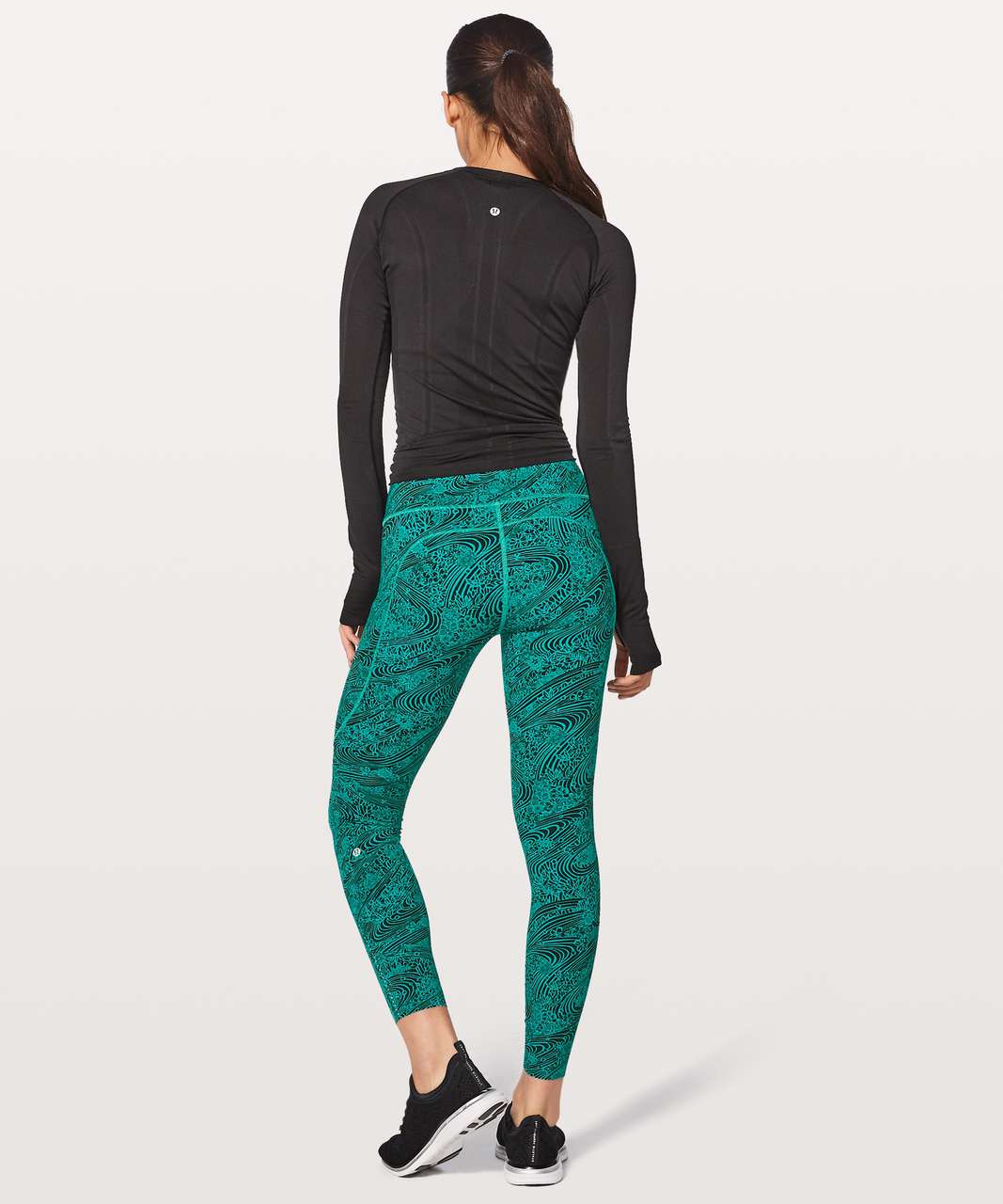 Lululemon Fast & Free 7/8 Tight II *Nulux 25" - Kitakami Viridian Green Black