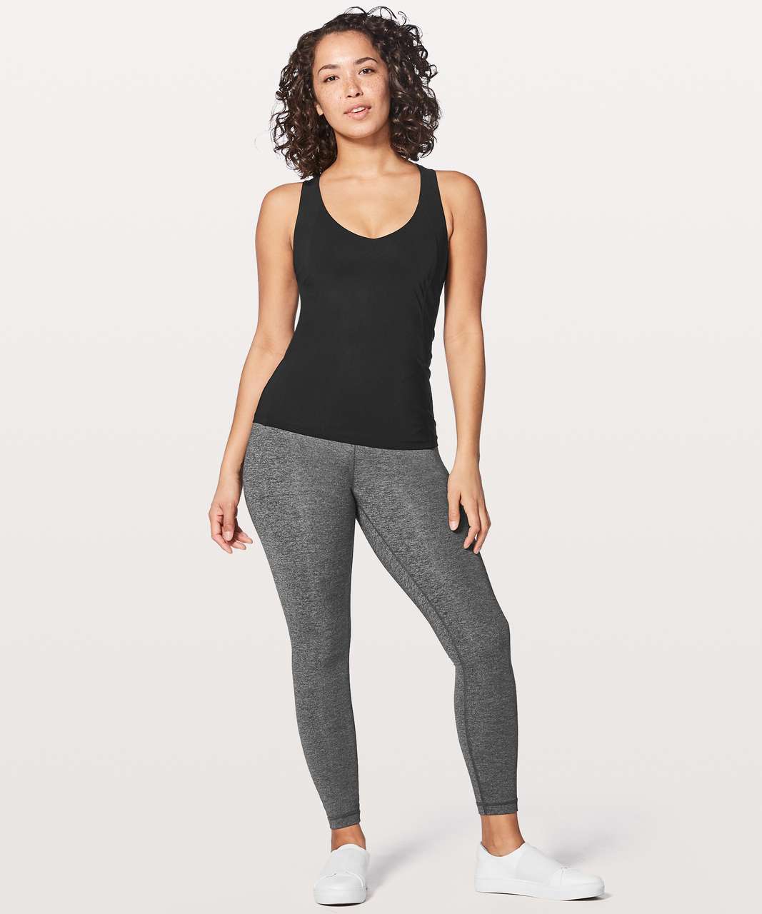 Lululemon Long Breath 2-In-1 Tank *Light Support For B/C Cup - Black / Black