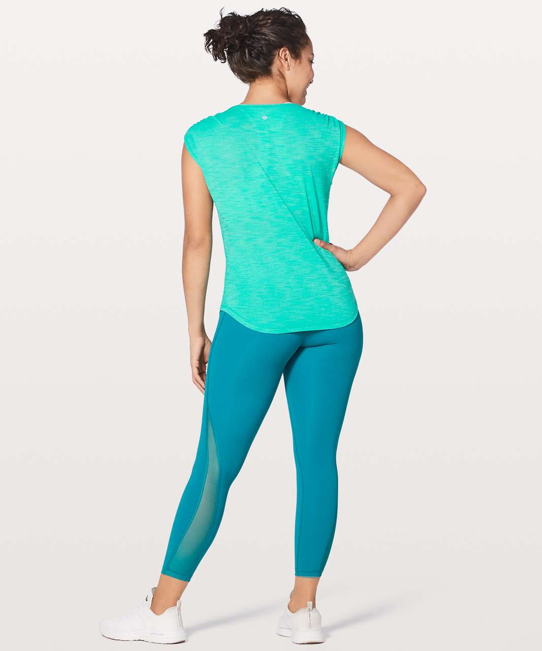 Lululemon Sweat Times Short Sleeve - Heathered Eucalyptus