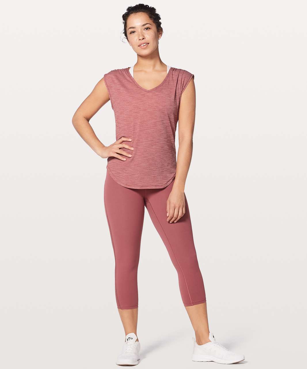 Lululemon Sweat Times Short Sleeve - Heathered Auburn - lulu fanatics