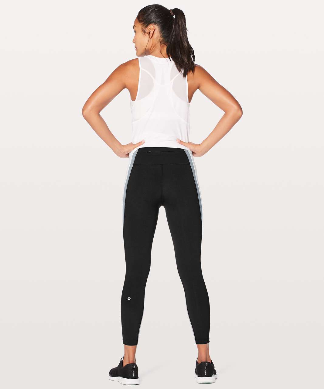 Lululemon Wild Twist 7/8 Tight *25 - Black / White / Magnet Grey - lulu  fanatics