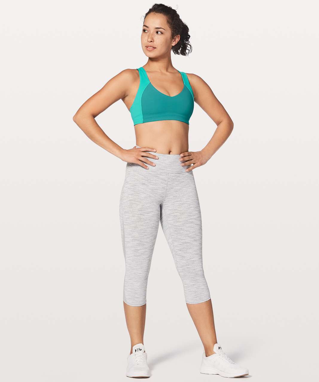 Lululemon Sweat Times Bra - Black / White - lulu fanatics