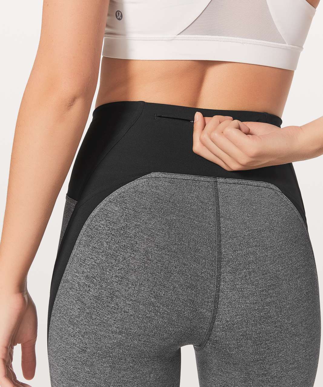 Lululemon Train Times 7/8 Pant *Blocked 25 - Black / Heathered Black - lulu  fanatics