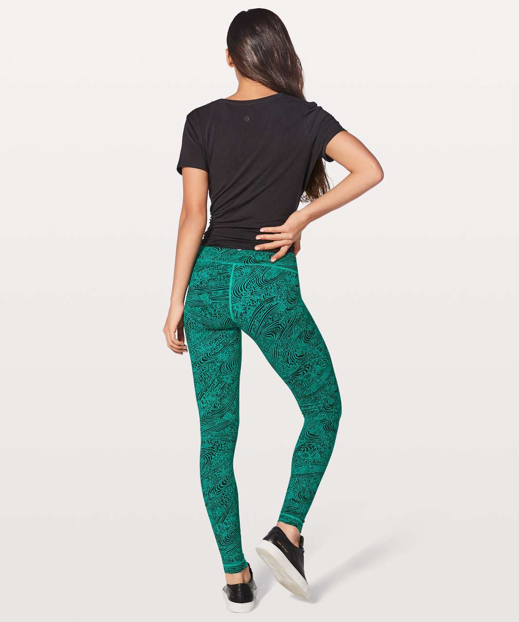 Lululemon Wunder Under Hi-Rise Tight *Full-On Luon 28" - Kitakami Viridian Green Black