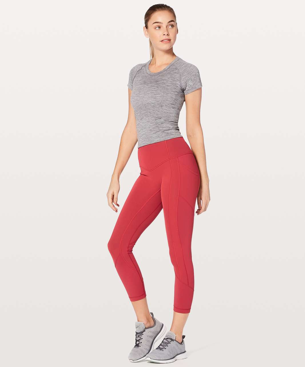 lululemon all the right places crop 23” red merlot, Women's