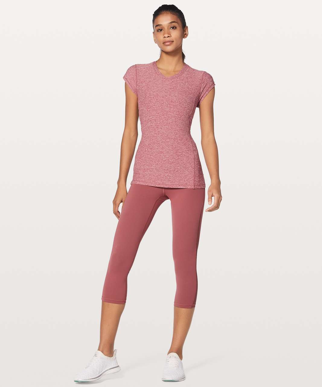 Lululemon Time To Sweat Short Sleeve - Heathered So Merlot