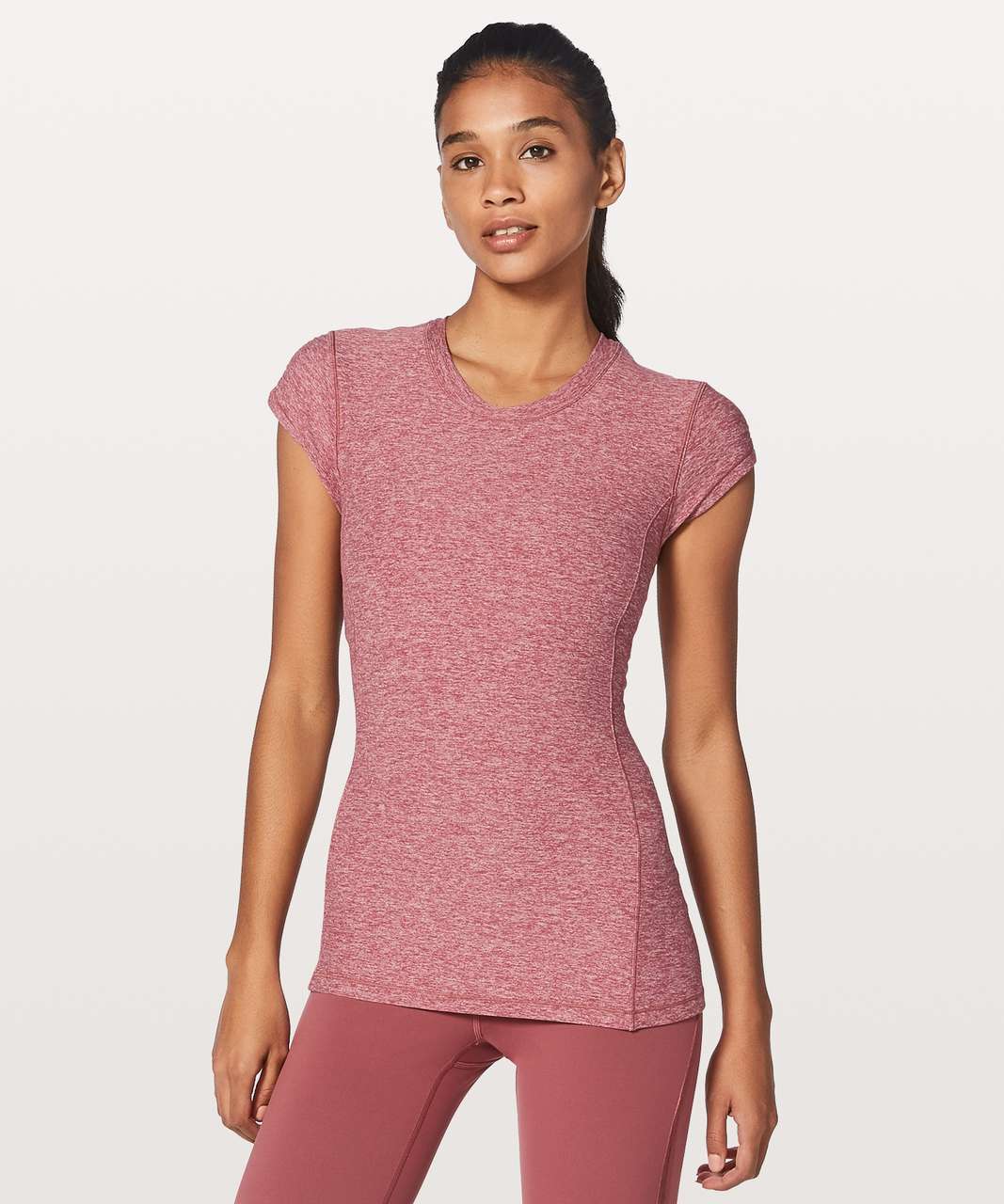 Lululemon Time To Sweat Short Sleeve - Heathered So Merlot