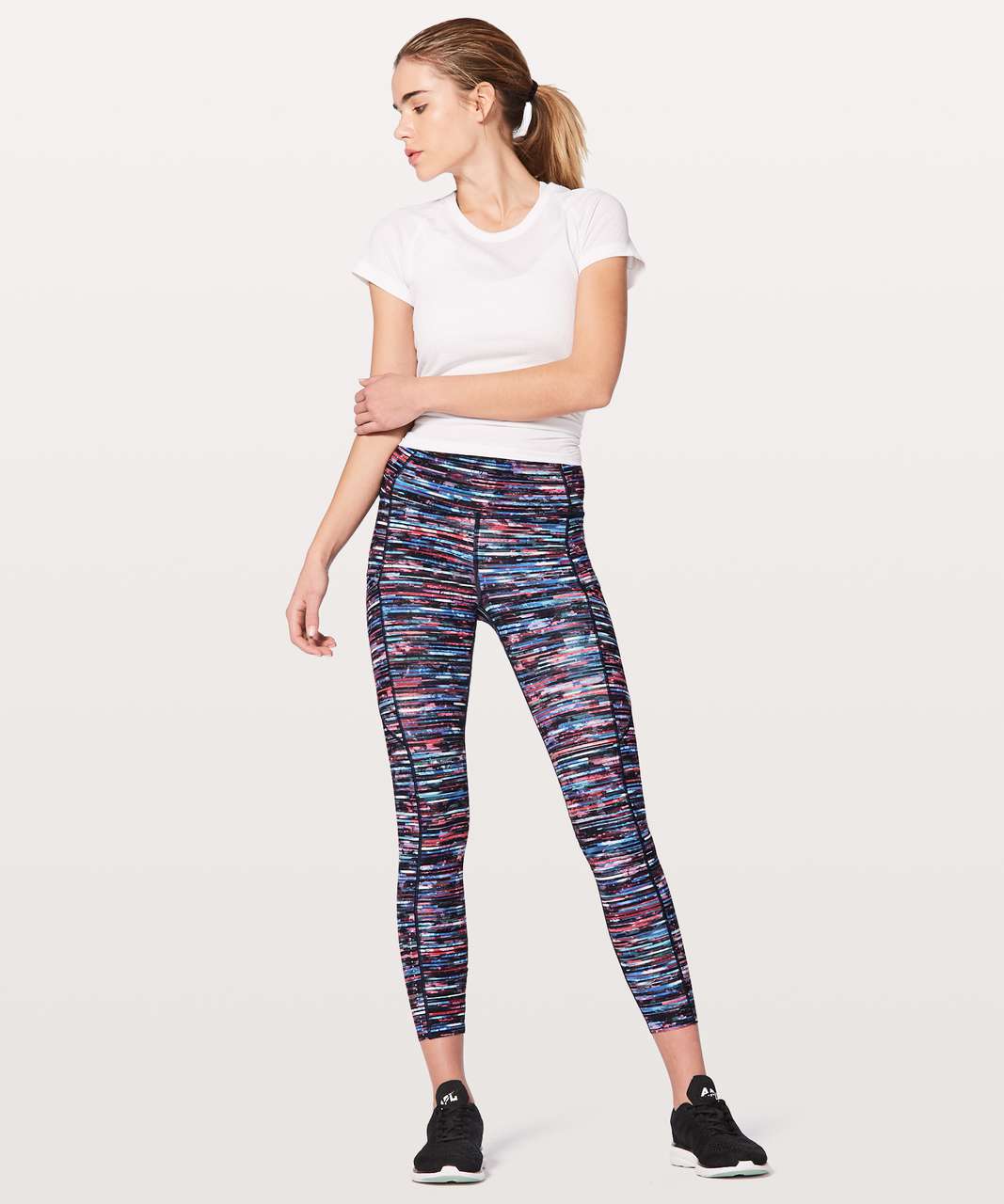 Lululemon Fast & Free 7/8 Tight II *Nulux 25 - Hinshu Alpine White Multi -  lulu fanatics