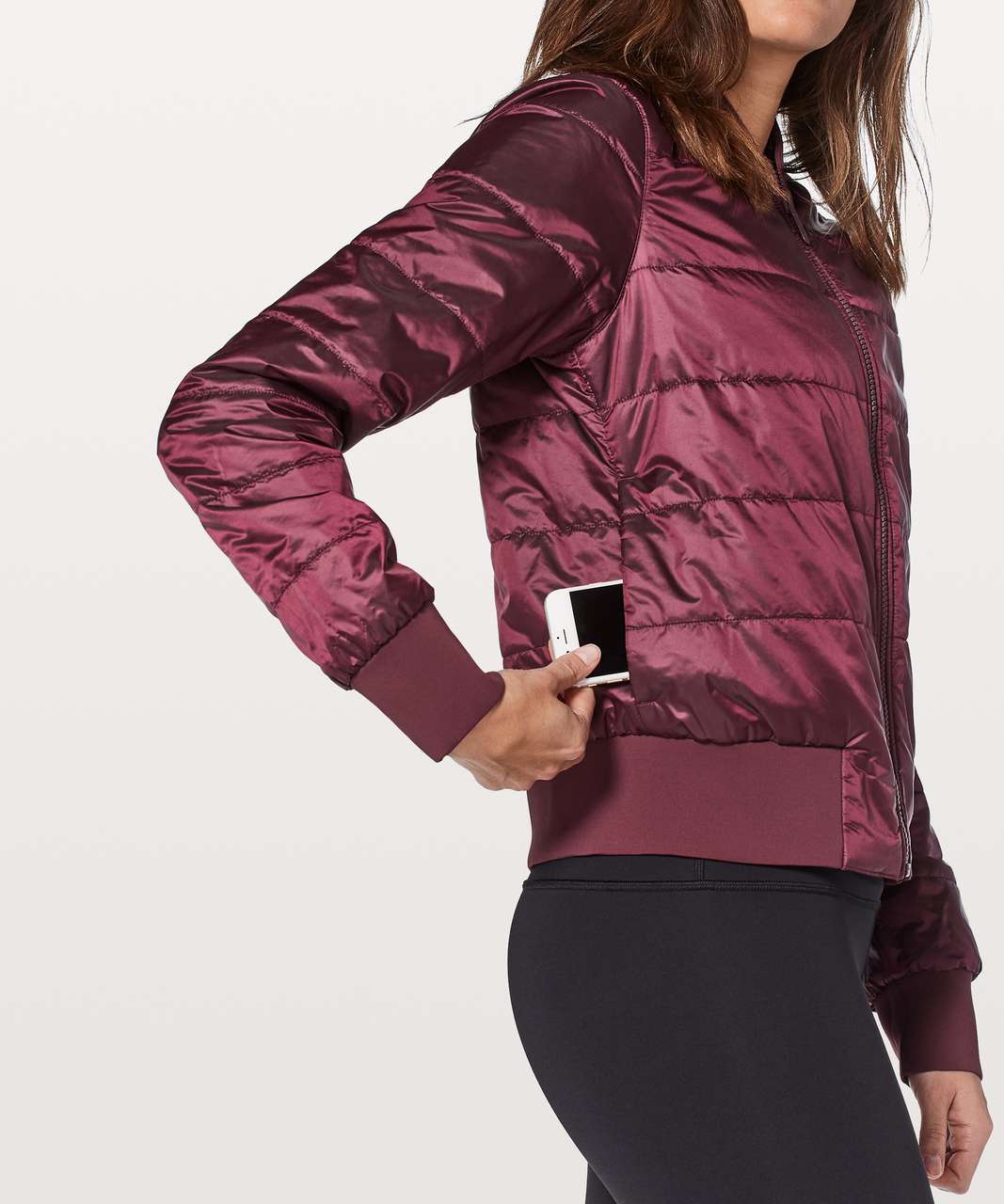 Lululemon Non-Stop Bomber *Reversible - Redwood / So Merlot - lulu fanatics