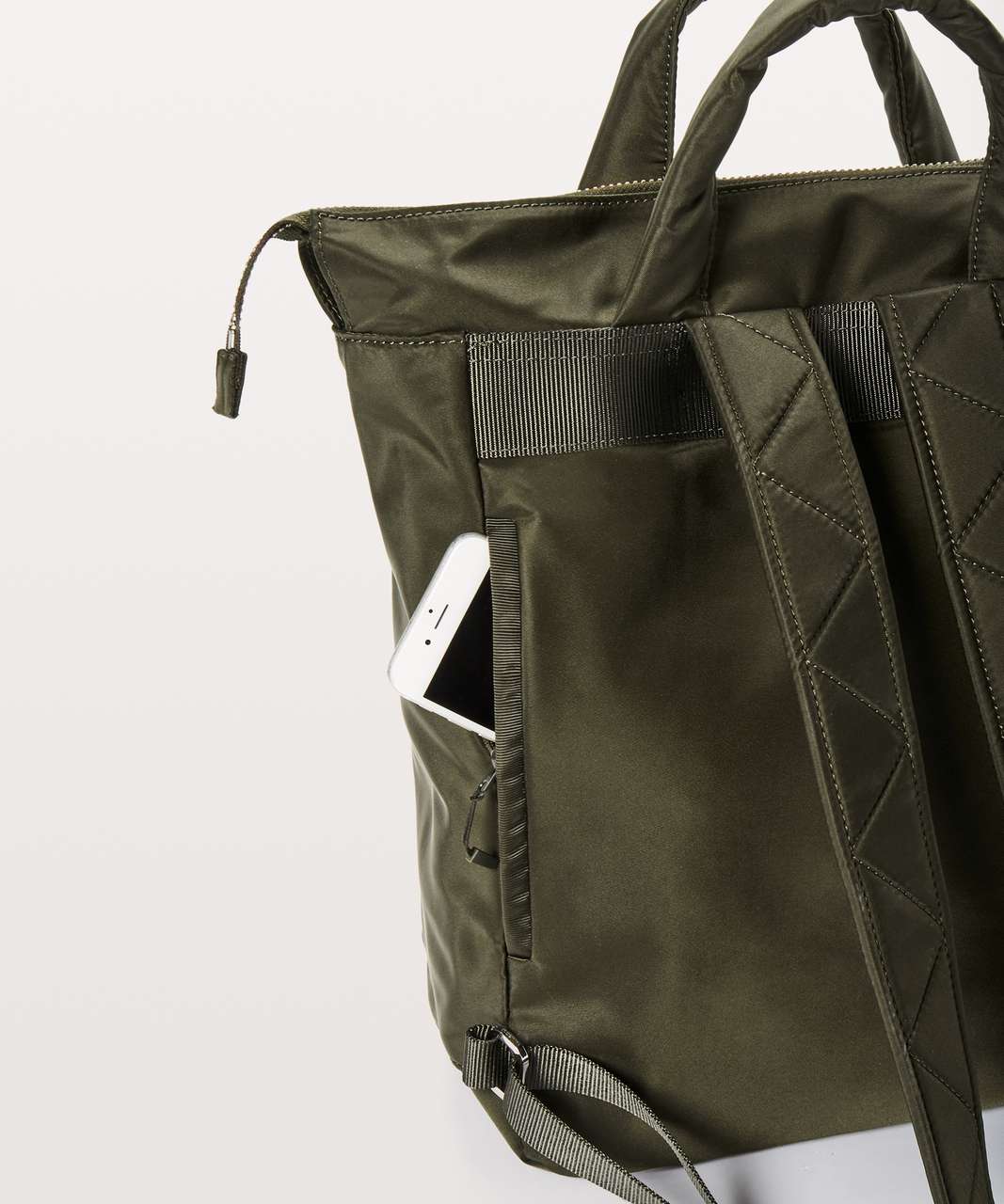 lululemon olive green backpack